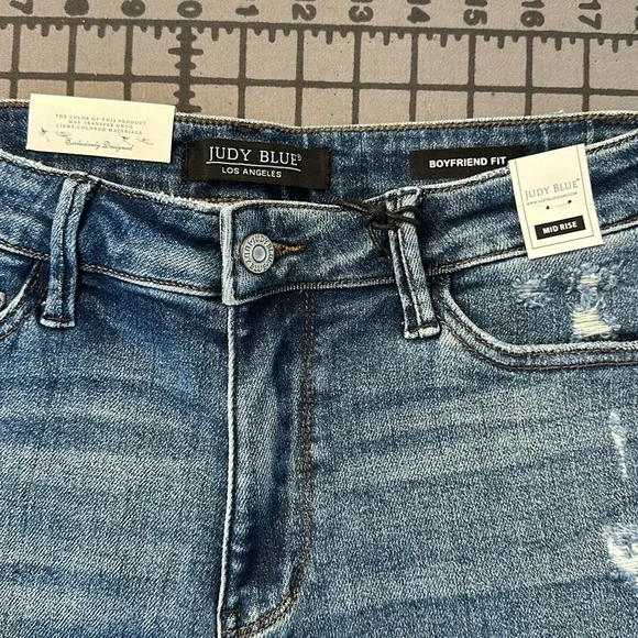 NWT Judy Blue Jeans with Paisley cuff 7/28 - Picture 5 of 6